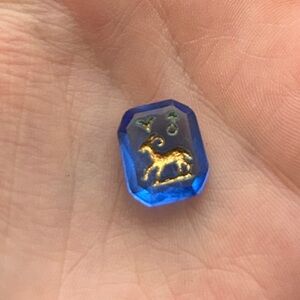 Antique Class Aries Astrology Charm with Gold Accent